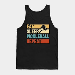 Eat Sleep Pickleball Repeat, Funny Pickleball Player Tank Top